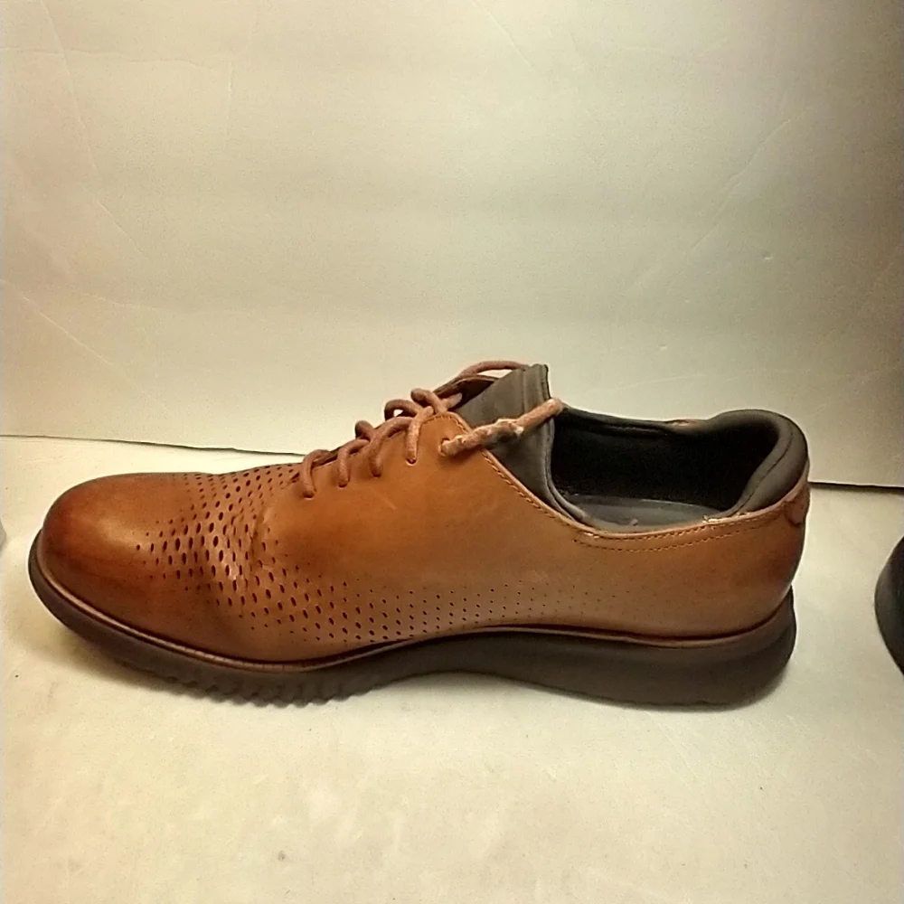 Cole Haan 2.Zerogrand Laser British Tan Wingtip Oxford Shoes Men’s sz 10.5M. - Picture 6 of 12